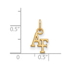 10k Gold LogoArt United States Air Force Academy A-F Extra Small Pendant
