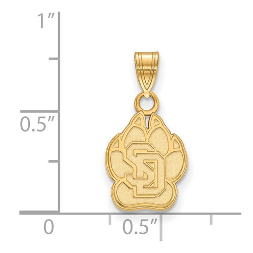 10k Gold LogoArt University of South Dakota Small Pendant