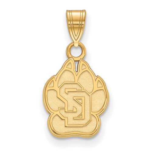 10k Gold LogoArt University of South Dakota Small Pendant