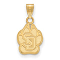 Sterling Silver Gold-plated LogoArt University of South Dakota Small Pendant