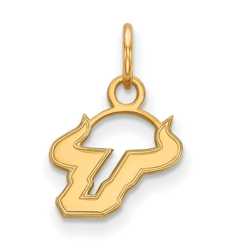 10k Gold LogoArt University of South Florida Bull Extra Small Pendant