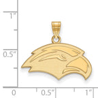 10k Gold LogoArt University of Southern Mississippi Eagle Small Pendant