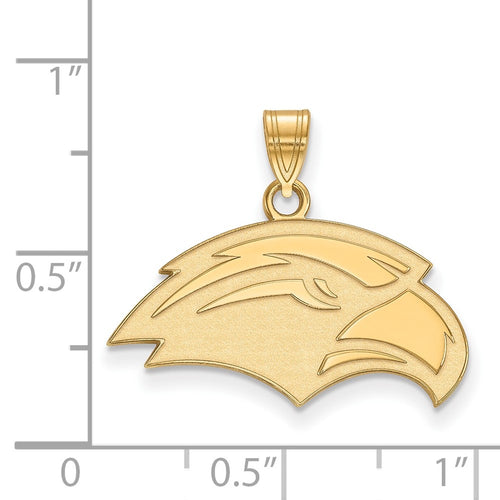 10k Gold LogoArt University of Southern Mississippi Eagle Small Pendant