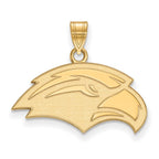 10k Gold LogoArt University of Southern Mississippi Eagle Small Pendant