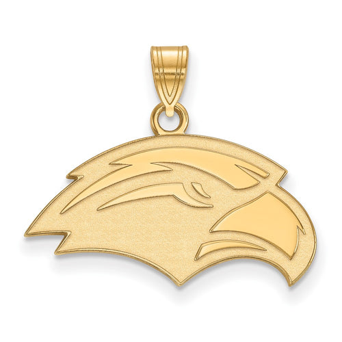 10k Gold LogoArt University of Southern Mississippi Eagle Small Pendant