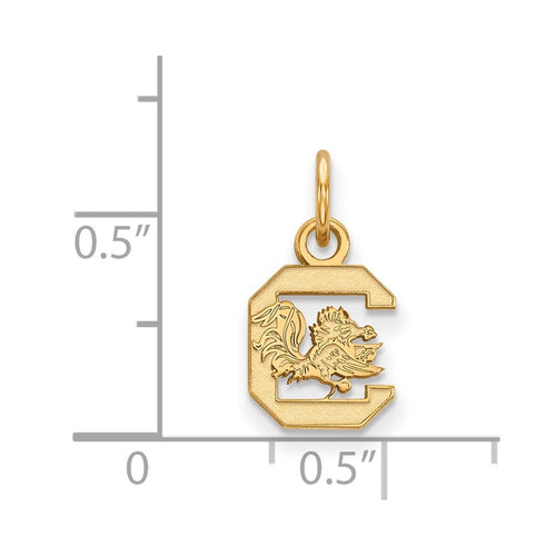 10k Gold LogoArt University of South Carolina Extra Small Pendant