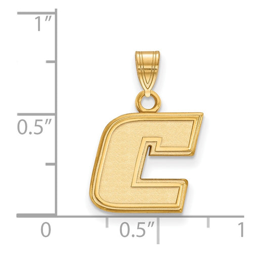 10k Gold LogoArt University of Tennessee at Chattanooga Letter C Small Pendant
