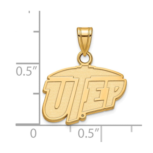 10k Gold LogoArt University of Texas at El Paso Small Pendant