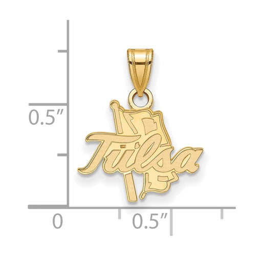 10k Gold LogoArt University of Tulsa Small Pendant