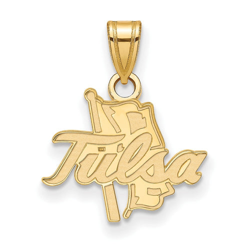 10k Gold LogoArt University of Tulsa Small Pendant