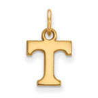 Sterling Silver Gold-plated LogoArt University of Tennessee Letter T Extra Small Pendant