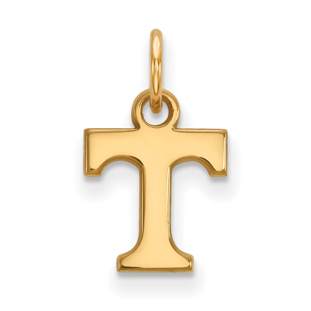 Sterling Silver Gold-plated LogoArt University of Tennessee Letter T Extra Small Pendant