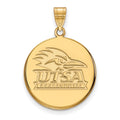 Sterling Silver Gold-plated LogoArt University of Texas at San Antonio Large Disc Pendant