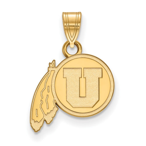 10k Gold LogoArt University of Utah Small Pendant