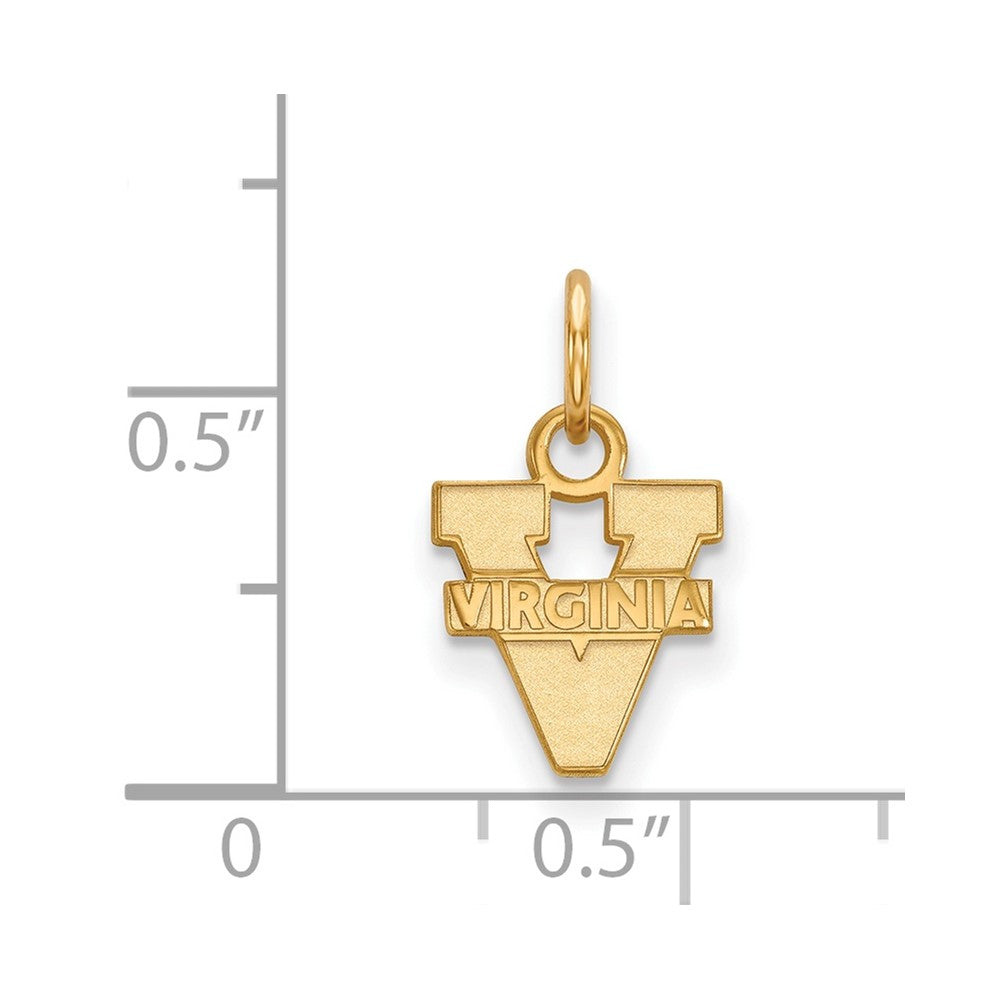Sterling Silver Gold-plated LogoArt University of Virginia Extra Small Pendant
