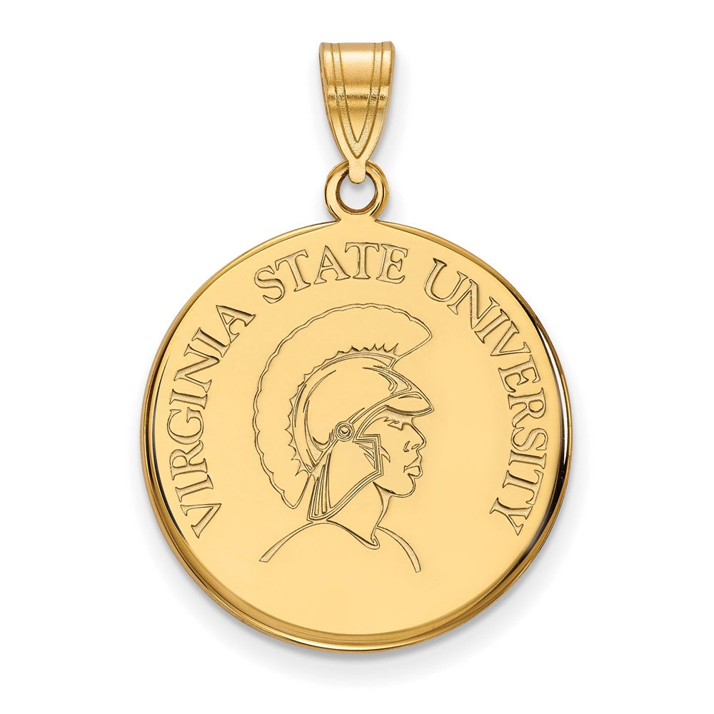 10k Gold LogoArt Virginia State University Large Disc Pendant