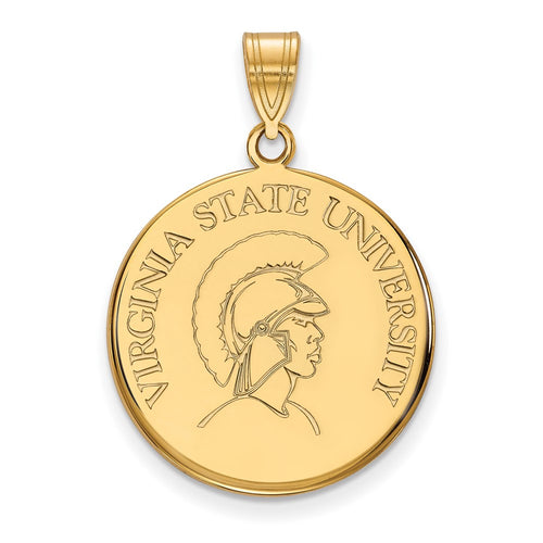 10k Gold LogoArt Virginia State University Large Disc Pendant