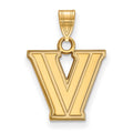 14k Gold LogoArt Villanova University Letter V Small Pendant