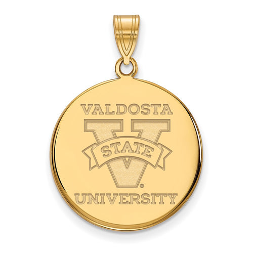 10k Gold LogoArt Valdosta State University Large Disc Pendant