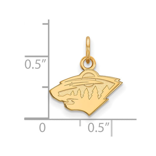 10k Gold NHL LogoArt Minnesota Wild Extra Small Pendant