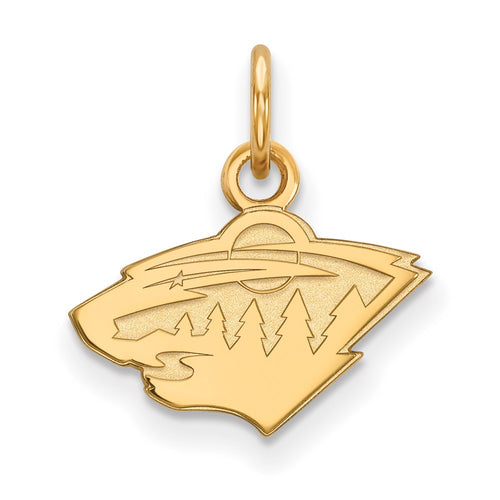 10k Gold NHL LogoArt Minnesota Wild Extra Small Pendant