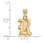 10k Gold LogoArt Rice University Letter R Small Pendant