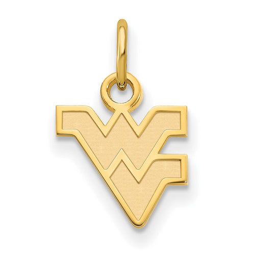 10k Gold LogoArt West Virginia University W-V Extra Small Pendant