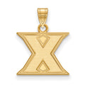 Sterling Silver Gold-plated LogoArt Xavier University Letter X Small Pendant