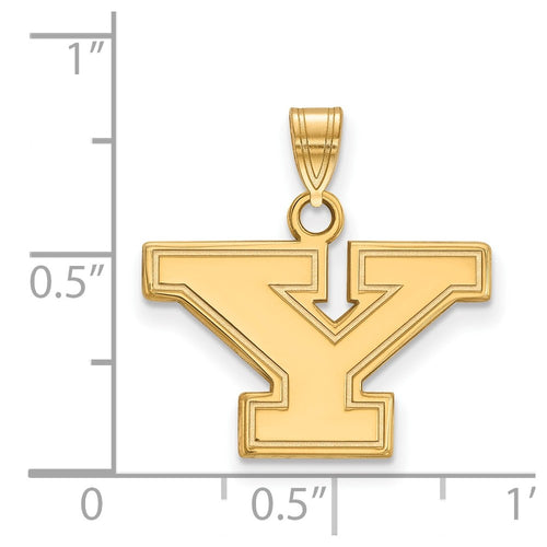 10k Gold LogoArt Youngstown State University Letter Y Small Pendant
