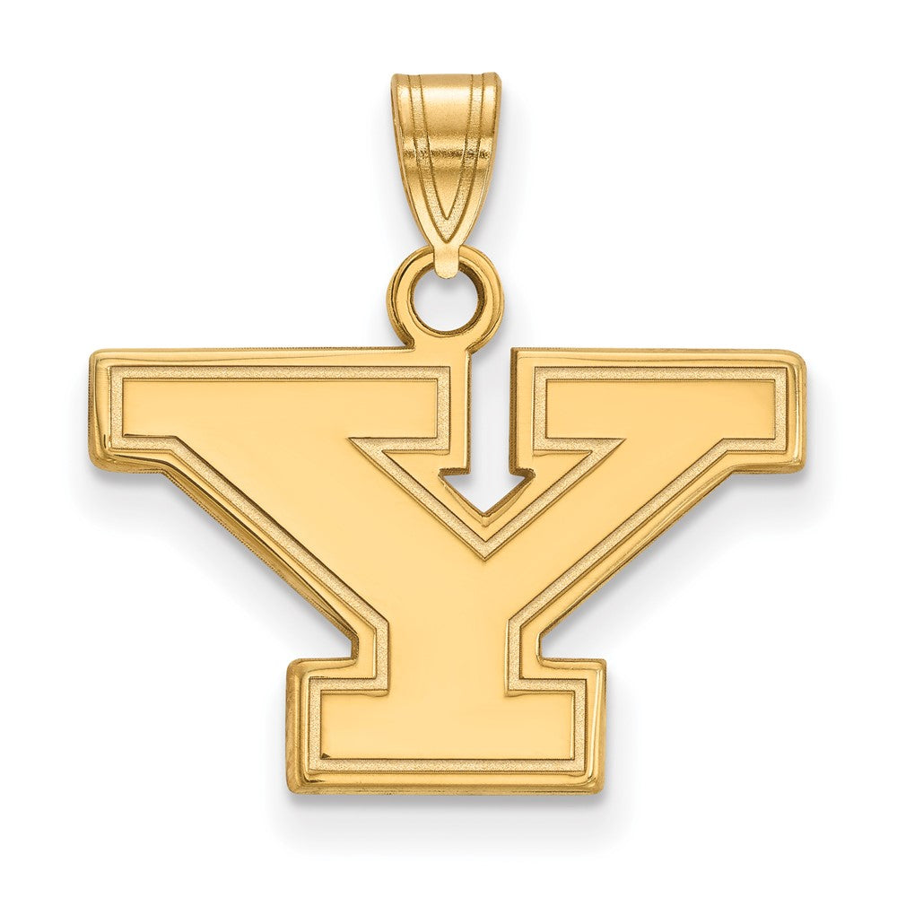Sterling Silver Gold-plated LogoArt Youngstown State University Letter Y Small Pendant