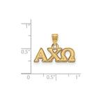 Sterling Silver Gold-plated LogoArt Alpha Chi Omega Sorority Greek Letters Small Pendant