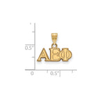 Sterling Silver Gold-plated LogoArt Alpha Epsilon Phi Sorority Greek Letters Small Pendant