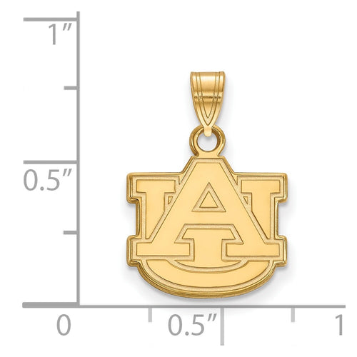 10k Gold LogoArt Auburn University A-U Small Pendant