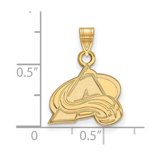 10k Gold NHL LogoArt Colorado Avalanche Letter A Small Pendant