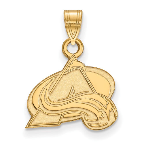 10k Gold NHL LogoArt Colorado Avalanche Letter A Small Pendant