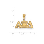 Sterling Silver Gold-plated LogoArt Alpha Xi Delta Sorority Greek Letters Small Pendant