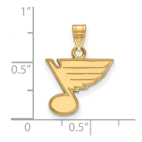 10k Gold NHL LogoArt St. Louis Blues Small Pendant