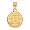 14k Gold NHL LogoArt Boston Bruins Small Pendant