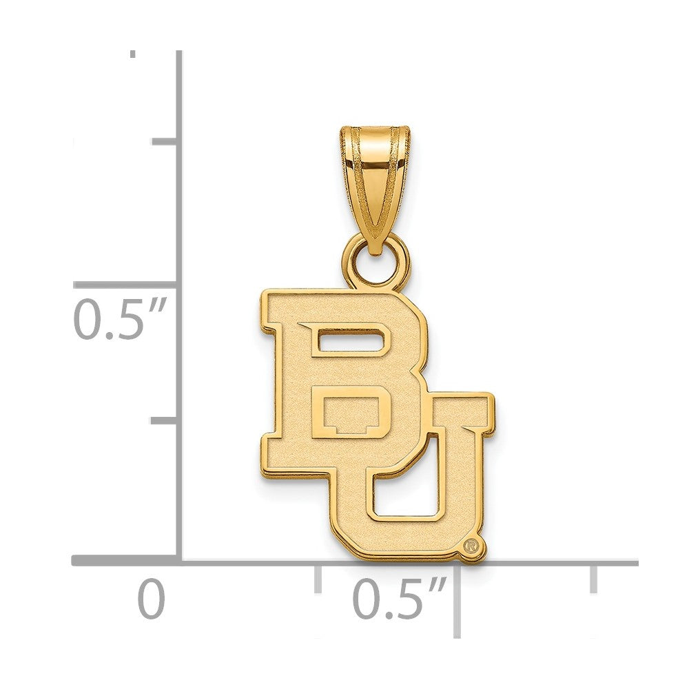 14k Gold LogoArt Baylor University Bears Small Pendant