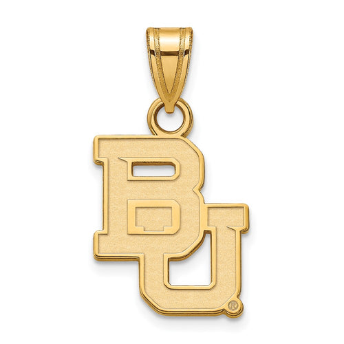10k Gold LogoArt Baylor University Bears Small Pendant