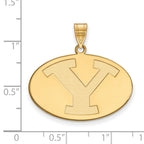 10k Gold LogoArt Brigham Young University Letter Y Large Pendant
