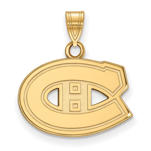 10k Gold NHL LogoArt Montreal Canadiens Small Pendant