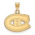 Sterling Silver Gold-plated NHL LogoArt Montreal Canadiens Small Pendant