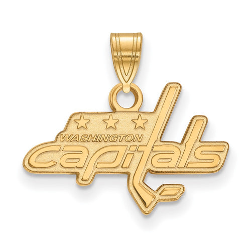 10k Gold NHL LogoArt Washington Capitals Small Pendant