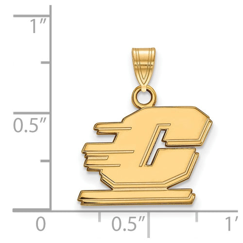 10k Gold LogoArt Central Michigan University Letter C Small Pendant