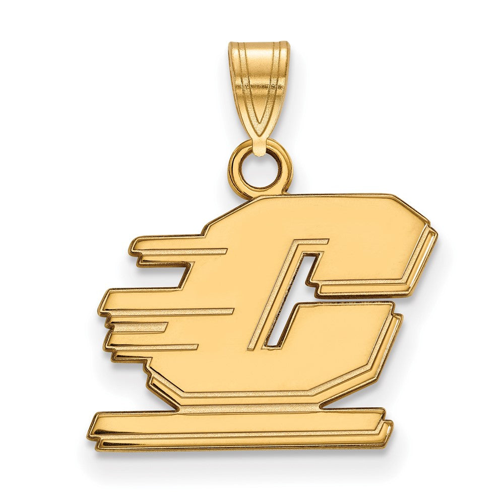Sterling Silver Gold-plated LogoArt Central Michigan University Letter C Small Pendant