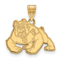 10k Gold LogoArt California State University Fresno Bulldog Medium Pendant