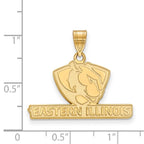 10k Gold LogoArt Eastern Illinois University Medium Pendant