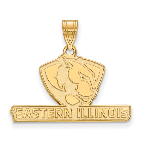 10k Gold LogoArt Eastern Illinois University Medium Pendant