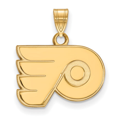 10k Gold NHL LogoArt Philadelphia Flyers Small Pendant
